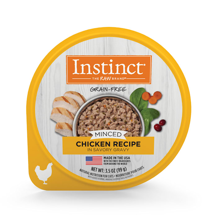 Instinct Grain Free Minced Recipe with Real Chicken Natural Wet Cat Food, 3.5 oz.