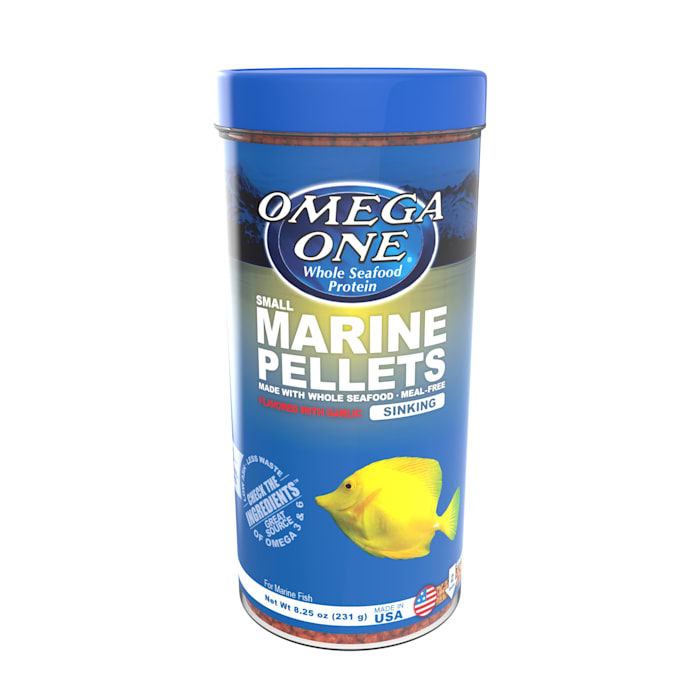 UPC 698220024113 product image for Omega One Garlic Marine Small Sinking Pellets, 8.25 oz. | upcitemdb.com