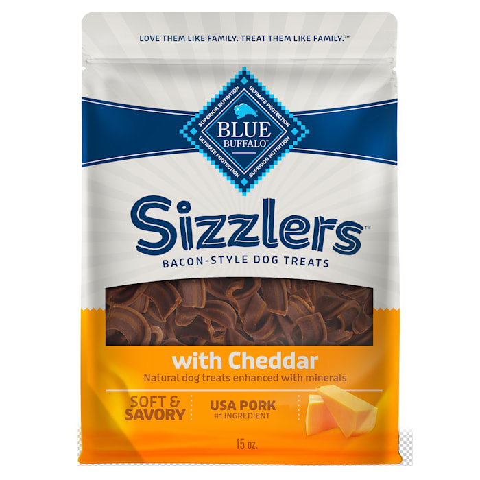 UPC 840243121991 product image for Blue Buffalo Sizzlers Bacon and Cheddar Flavor Natural, Bacon-Style Dog Treats,  | upcitemdb.com