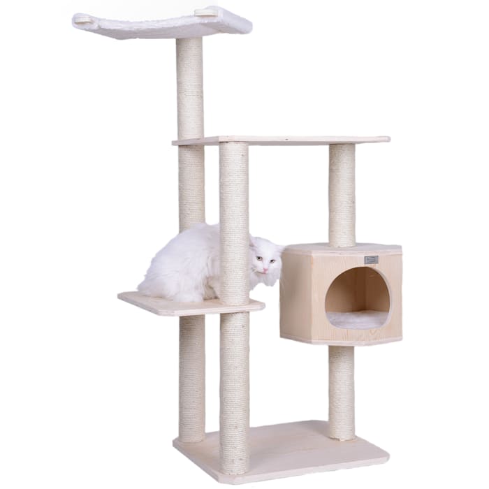 Armarkat Real Wood Premium Pinus Sylvestric Wood Cat Tree S5402, 54" H