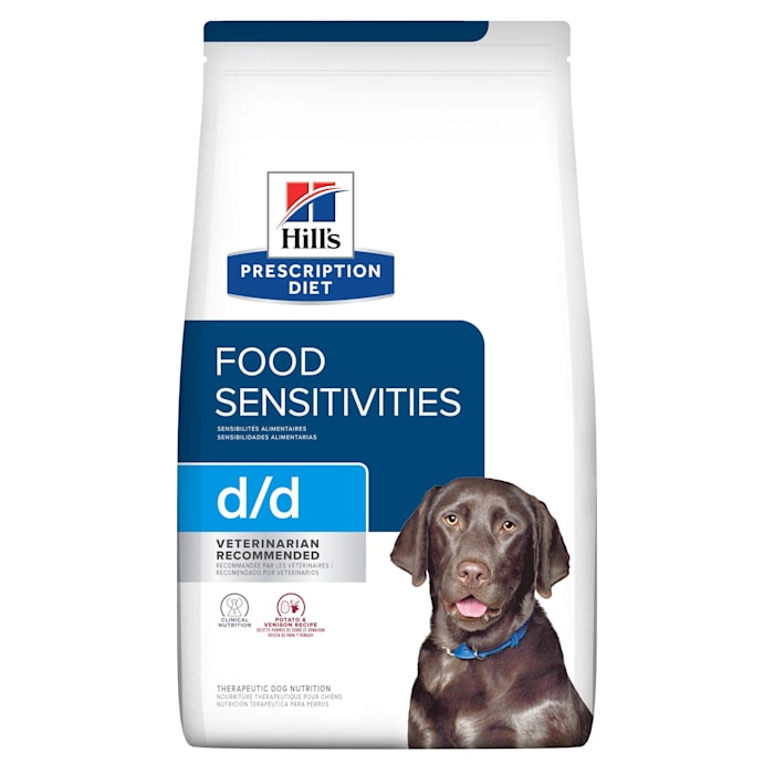 Hill's Prescription Diet d/d Skin/Food Sensitivities Grain Free Potato & Venison Flavor Dry Dog Food, 25 lbs.