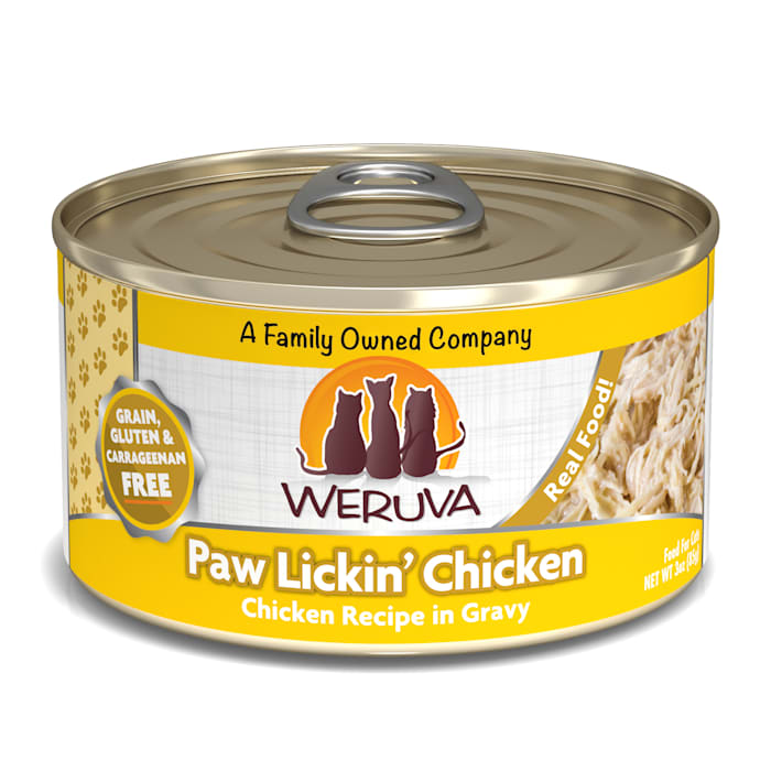 Weruva Classic Cat Food, Paw Lickin’ Chicken with Chicken Breast in Gravy, 3oz Can ((BB: MAY/2027)) (Pack of 24) (B001TM70XS)