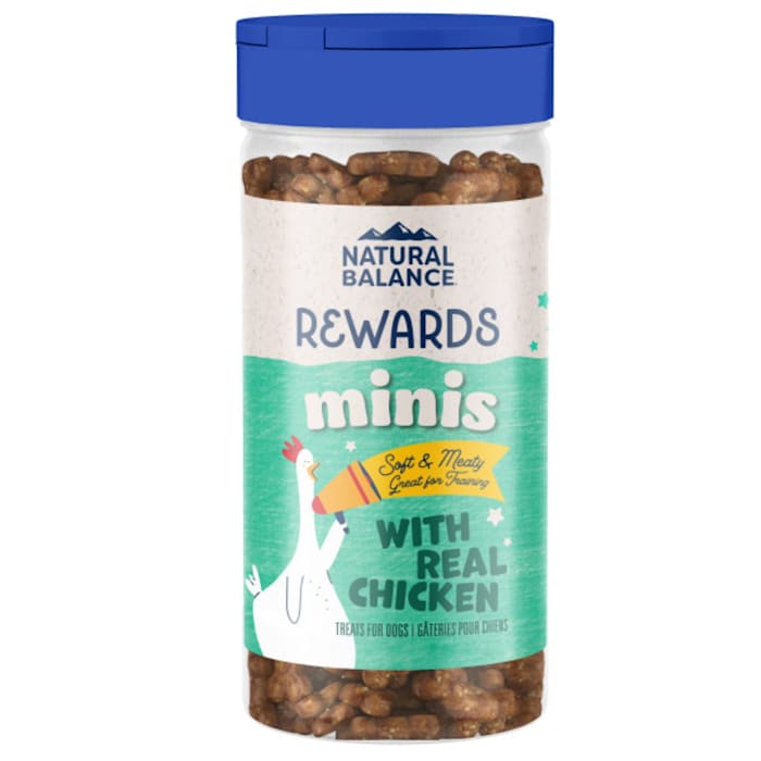 Natural Balance Limited Ingredient Mini-Rewards Chicken Grain-Free Dog Training Treats for Dogs | 5.3-oz. Canister