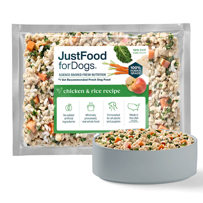 JustFoodForDogs Daily Diets Chicken & Rice Frozen Dog Food, 18 oz.