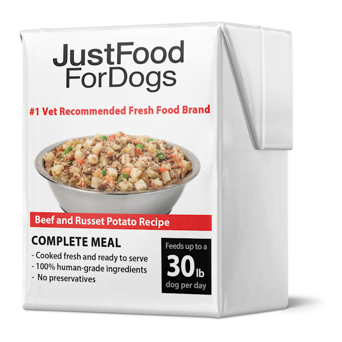 6 Pack JustFoodForDogs Pantry Fresh Beef and Russet Potato Dog Food, 12.5 oz.((Best By/03/06/2026))