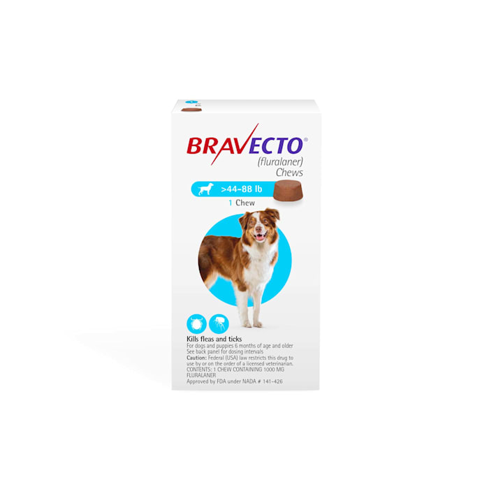 Bravecto Chews for Dogs 44-88 lbs, 3 Month Supply