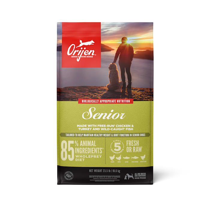Orijen Senior Biologically Appropriate Grain-Free Chicken Turkey & Fish Senior Dry Dog Food 25 lb