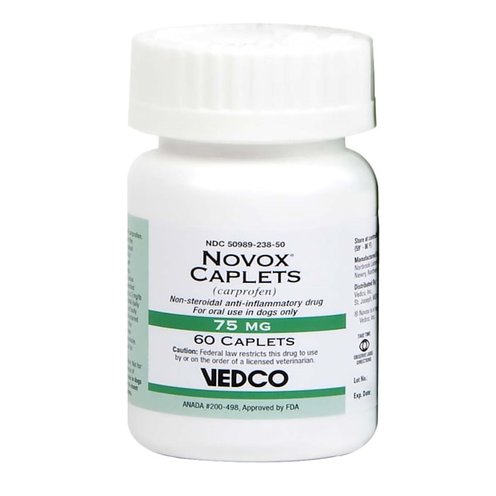 Novox (Carprofen) 75 mg Caplets, 60 Count