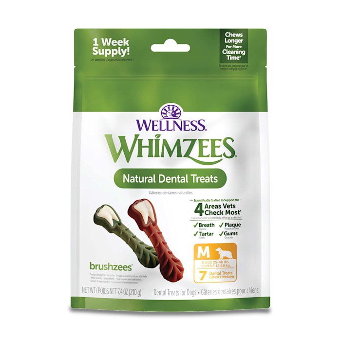 Photos - Dog Food Whimzees Natural Grain Free Daily Dental Medium Dog Treats, 7.4 o 