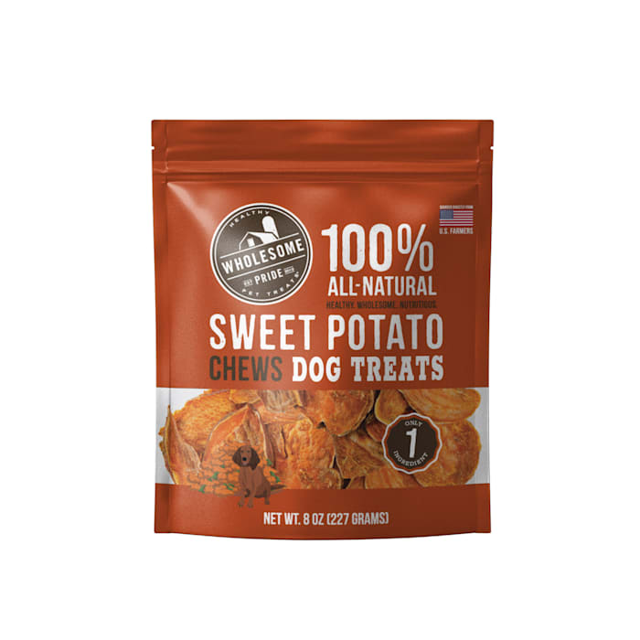 Wholesome Pride Sweet Potato Chew Dog Treats, 8 oz
