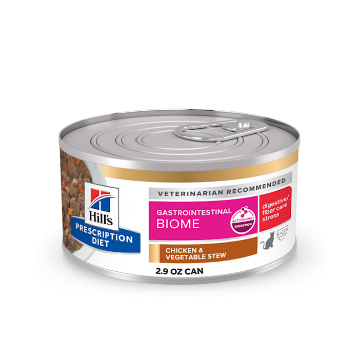 Hill's Prescription Diet Gastrointestinal Biome Stress Digestive Care Chicken & Vegetable Stew Cat Food, 2.9 oz.