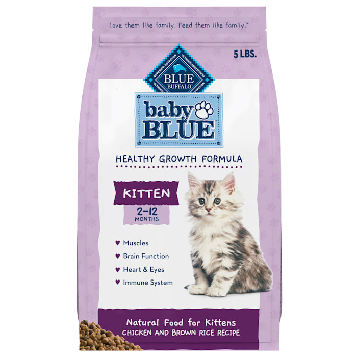 Blue Buffalo Baby BLUE Healthy Growth Kitten Dry Food  Chicken and Brown Rice  5-lb Bag