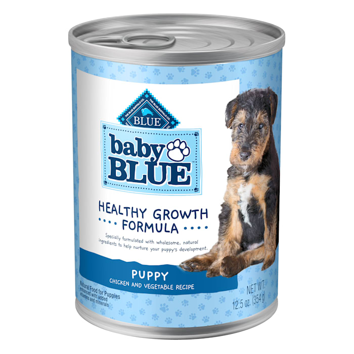 ( Best by 30/MAY/2025)CASE OF PACK 12))  Blue Buffalo Baby Blue Turkey & Vegetable Healthy Growth Wet Puppy Food, 12.5 oz. 12 pack 
