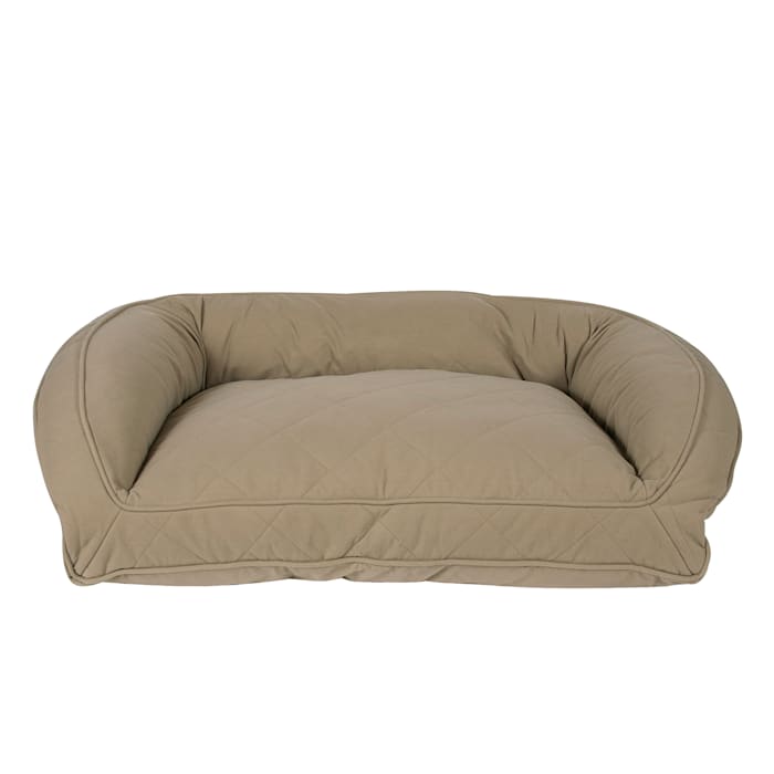 Photos - Bed & Furniture Carolina Pet Company Quilted Microfiber Bolster Lounger Dog Bed, 36" L X 48" W X 14.5" H, Sage 