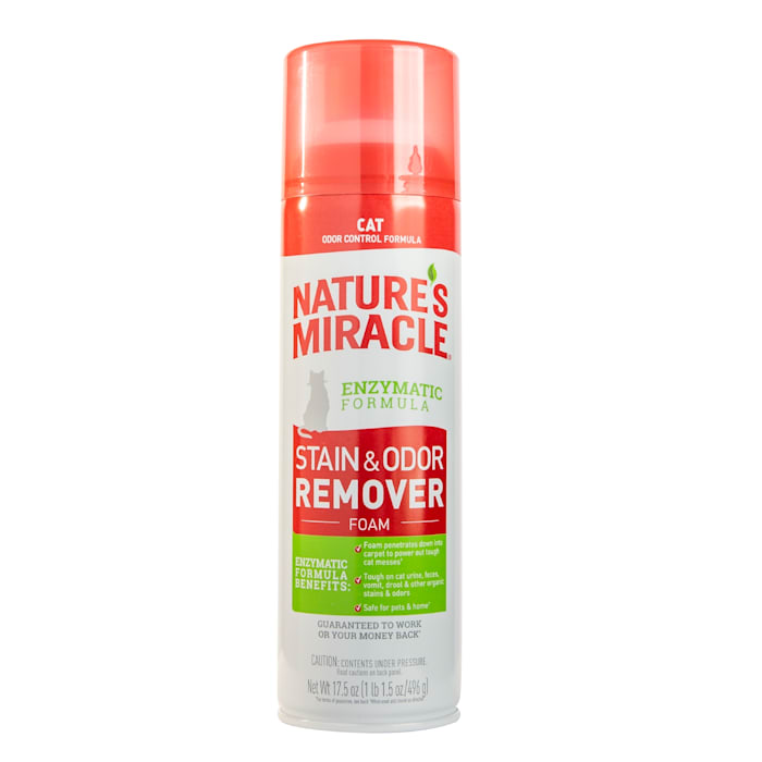 UPC 018065981325 product image for Nature's Miracle Tough on Organic Stains and Odors Remover Foam for Cats, 17.5 f | upcitemdb.com