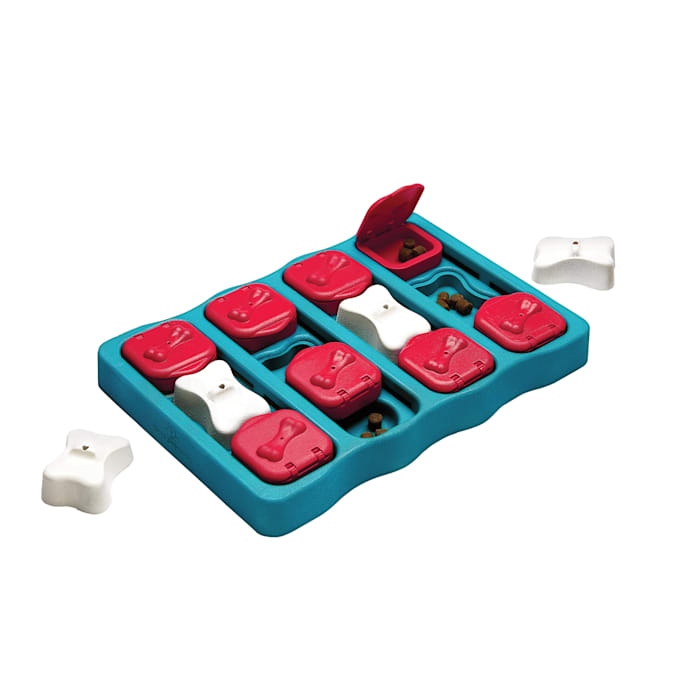 Photos - Dog Toy Outward Hound Brick Blue Puzzle , Medium 