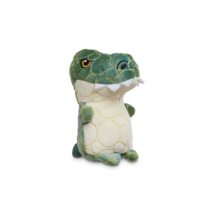 Leaps & Bounds Ruffest & Tuffest T-Rex Tough Plush Dog Toy with Kevlar Stitching, X-Small