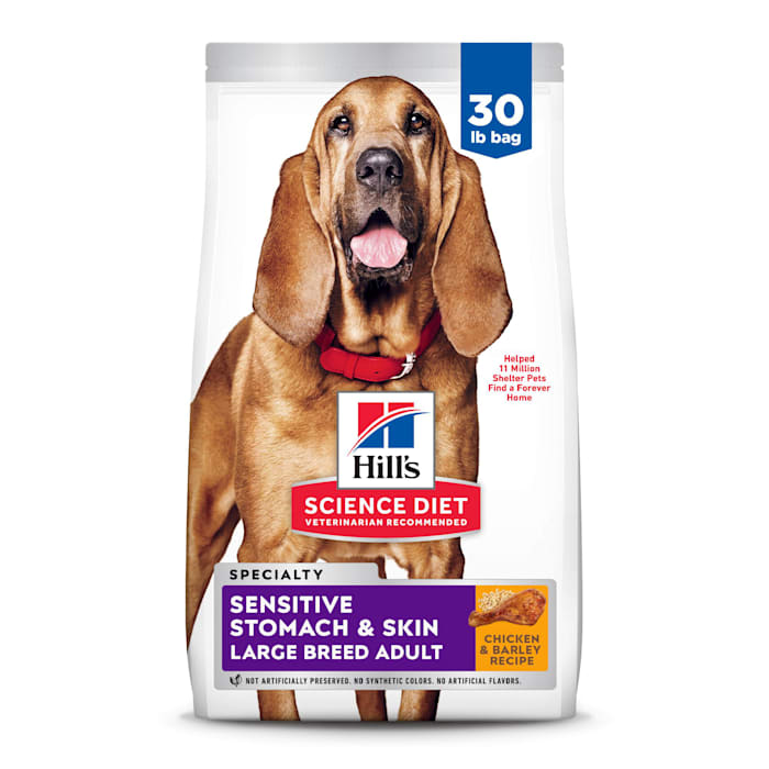 Best by 05-2026)) Hill's Science Diet Adult Sensitive Stomach & Skin Chicken Recipe Large Breed Dry Dog Food, 30 lbs.