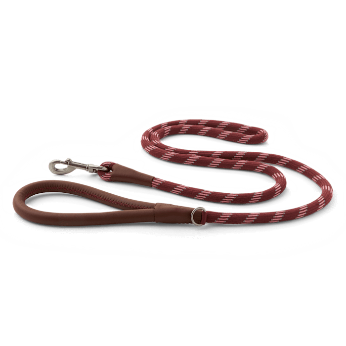 Reddy Rope Dog Leash, Burgundy, 6-ft long, 1/2-in wide