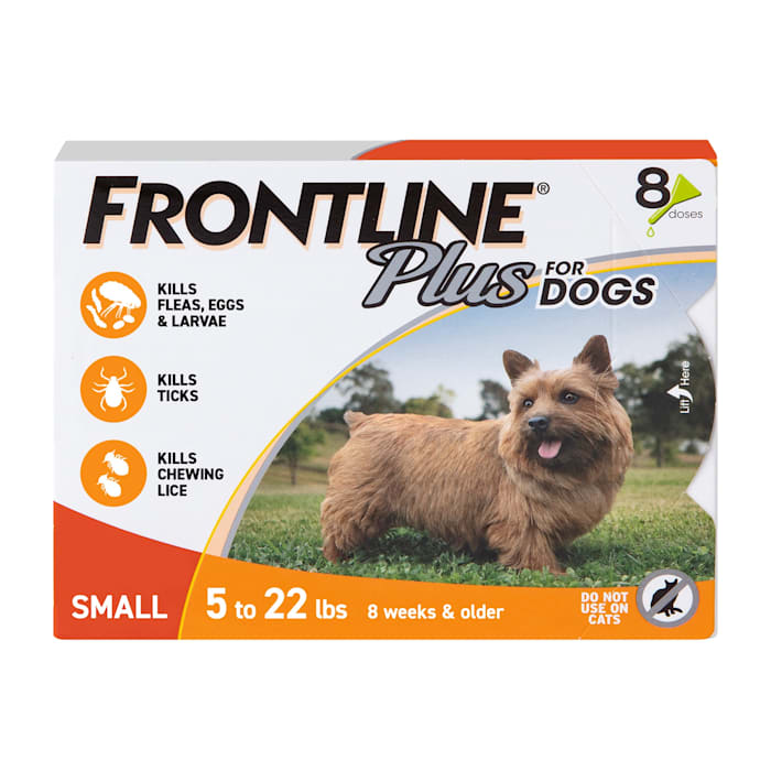 UPC 611030624489 product image for FRONTLINE Plus Flea and Tick Treatment for Small Dogs Upto 5 to 22 lbs., 8 Treat | upcitemdb.com
