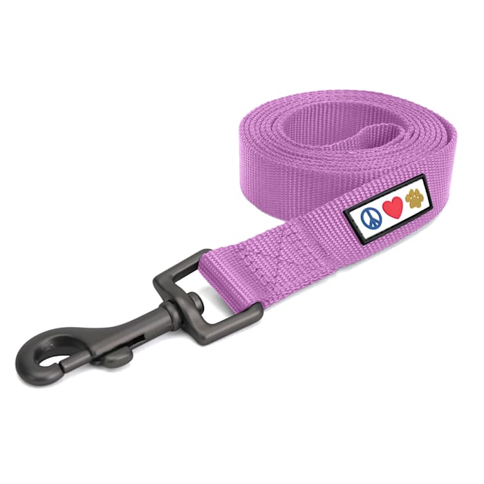 Pawtitas Solid Dog Leash, Purple Orchid, 6 ft. Long, 0.63 in. Wide, Small