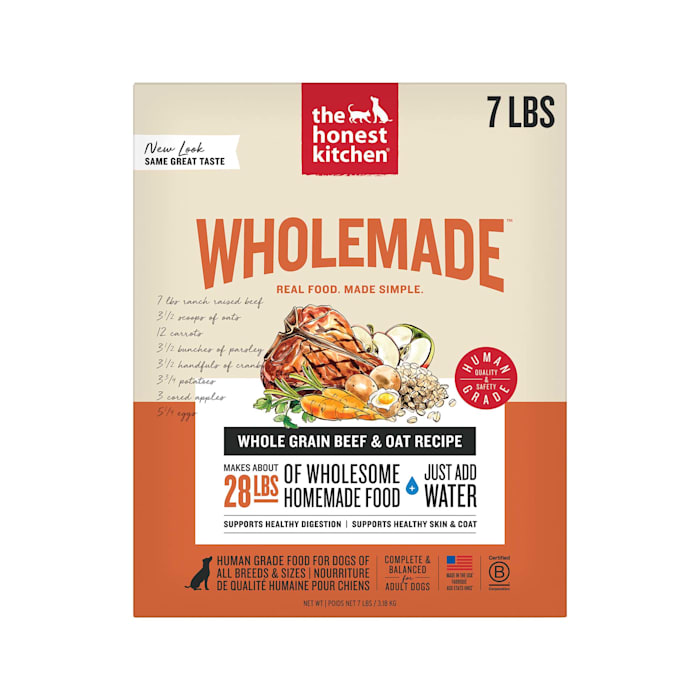 The Honest Kitchen Dehydrated Whole Grain Beef Dog Food 7 lb Box 7.00 Pound (Pack of 1) Beef 7.00 Pound (Pack of 1)