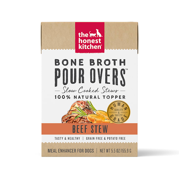 The Honest Kitchen Bone Broth POUR OVERS Beef Stew  5.5 oz  Case of 12