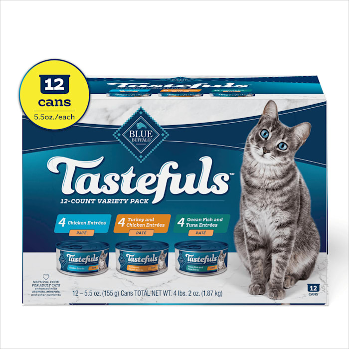 UPC 840243140732 product image for Blue Buffalo Tastefuls Chicken Turkey & Chicken Ocean Fish & Tuna Wet Cat Food P | upcitemdb.com