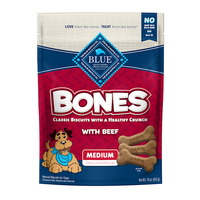 UPC 840243141784 product image for Blue Buffalo Bones Natural Crunchy Beef Flavor Medium Dog Biscuits, 16 oz. | upcitemdb.com