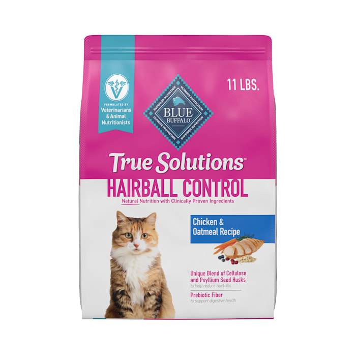 Photos - Cat Food Blue Buffalo True Solutions Hairball Control Chicken Natural Dry Food for Adult Cats, 11 lbs. 