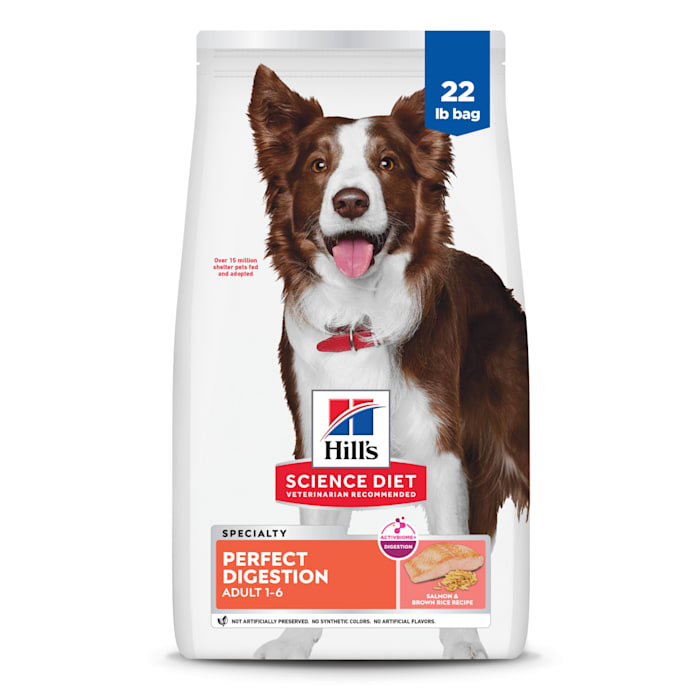 Hill's Science Diet Adult Perfect Digestion Salmon, Whole Oats & Brown Rice Recipe Dry Dog Food, 22 lbs.