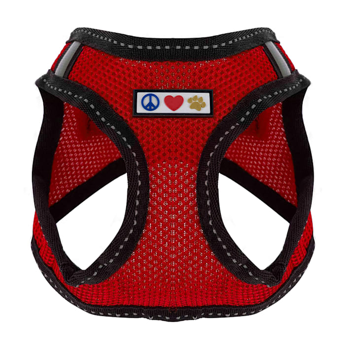 Pawtitas Reflective Mesh Dog Harness, Red, 2XS