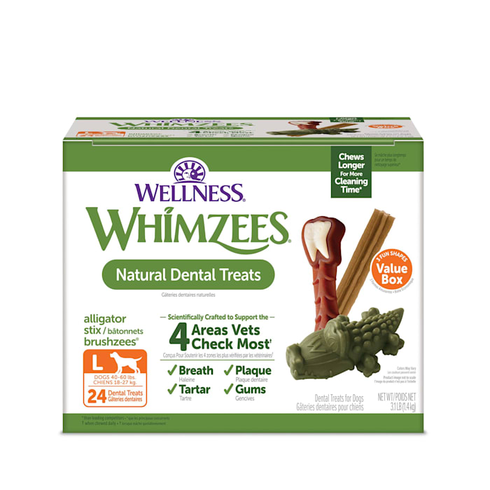 WHIMZEES Large Natural Dental Value Box Dog Treats 24 count