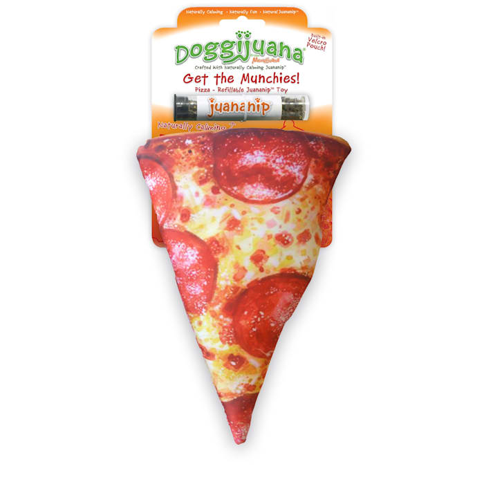 Condition photo showing New/Like New for doggijuana get the munchies pizza refillable juananip dog toy