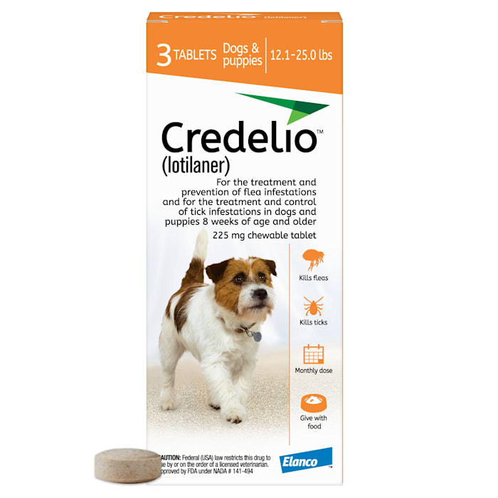 Photos - Dog Medicines & Vitamins Credelio Credelio Chewable Tablets for Dogs 12.1-25 lbs, 3 Month Supply