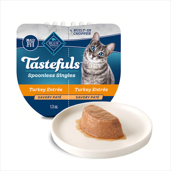 Photos - Cat Food Blue Buffalo Tastefuls Spoonless Singles Turkey Wet  Pate, 2.6 oz. 