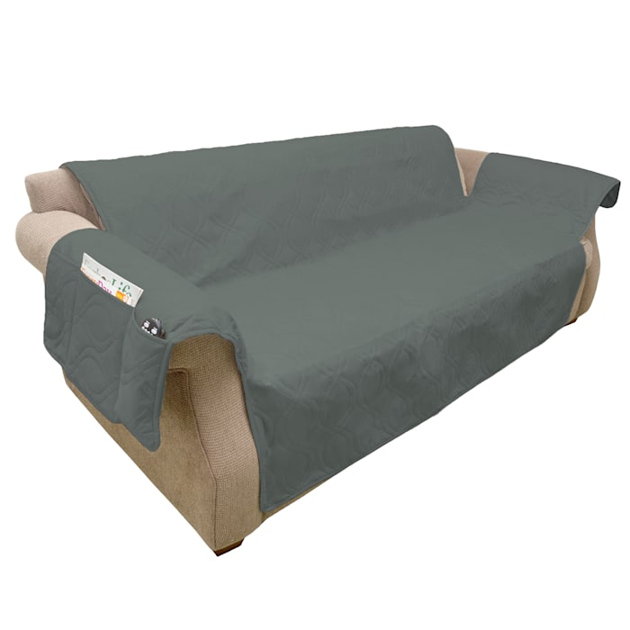 Pet Adobe Waterproof Couch Cover for Dogs, 111" L X 76" W X 0.25" H, Gray, Medium