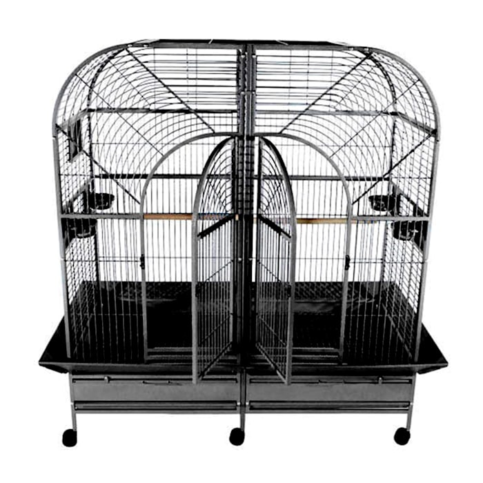 UPC 644472800036 product image for A&E Cage Company Double Macaw Cage with Removable Divider in Black, 64