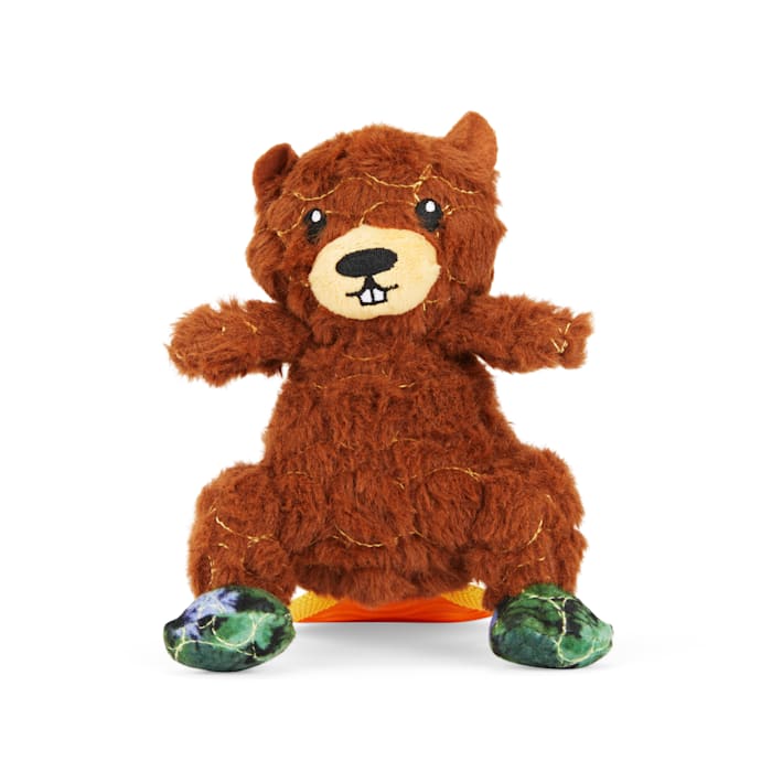 Leaps & Bounds Tough Beaver with Rubber Tail Dog Toy