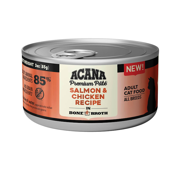 ACANA PREMIUM PATE Wet Cat Food Salmon and Chicken in Bone Broth Recipe 3 oz (Case of 24)