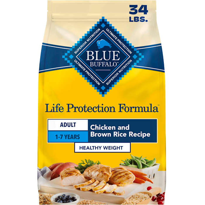 Blue Buffalo Life Protection Formula Chicken Healthy Weight Adult Dry Dog Food, 34 lbs.