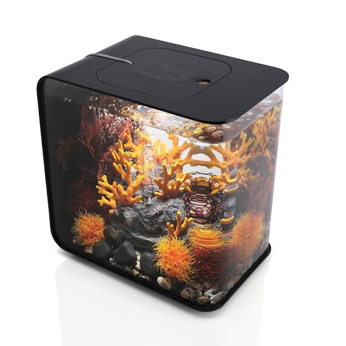 biOrb Flow 15 Aquarium with Standard Light - 4 Gallon  Black  Acrylic