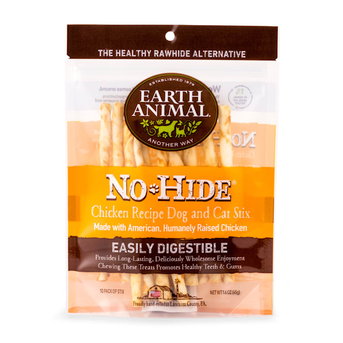 Earth Animal Wellness & Longevity Solutions No-Hide Chicken Stix Small Breed Dog Treats  10 Ct
