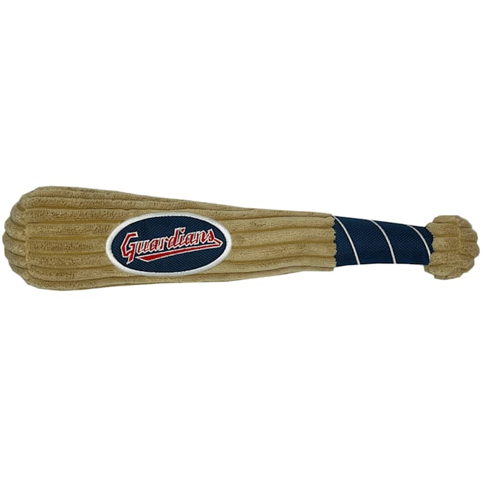 Pets First Cleveland Guardians Nylon Baseball Bat Dog Toy, Medium