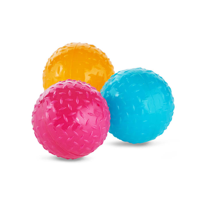 Leaps & Bounds Romp & Run Glow-In-The-Dark Bouncy Ball Dog Toy in Various Colors, Medium