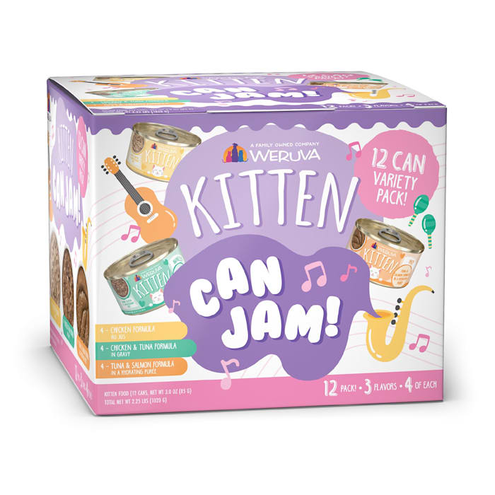 Weruva Kitten, Kitten Can Jam! Variety Pack, 3oz Can (Pack of 12)