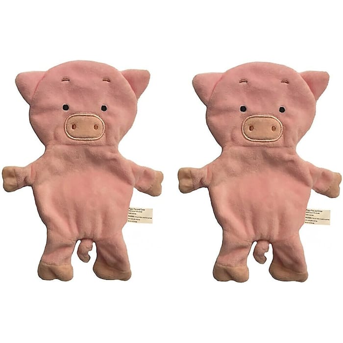 Piggy Poo and Crew Pink Pig Paper Crinkle Squeaker Toy, Small, Pack of 2