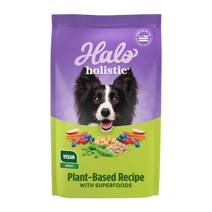 Halo Holistic Vegan Plant-Based Recipe with Superfoods Adult Dry Dog Food, 3.5 lbs.