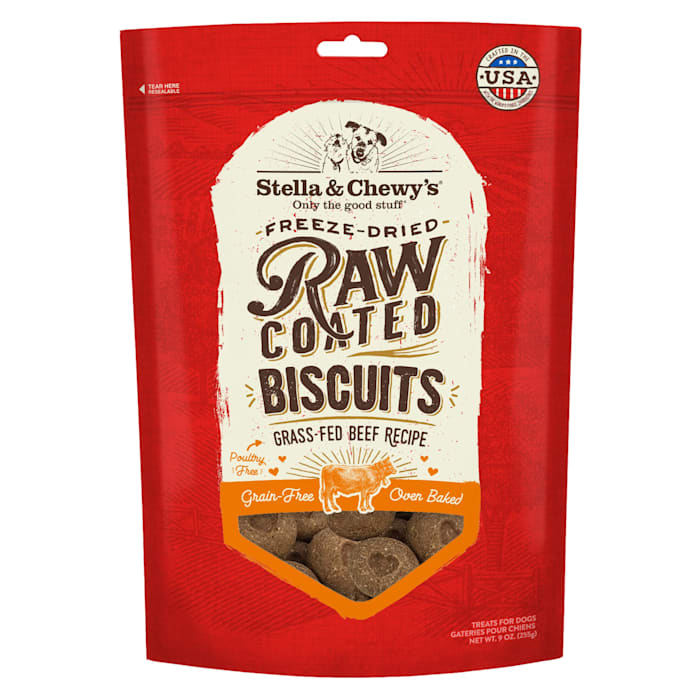 Stella & Chewy's Freeze-Dried Raw Coated Biscuits Dog Treats Beef Recipe, 9 oz. Bag (B07B5K97WS)(BB 9/12/25)