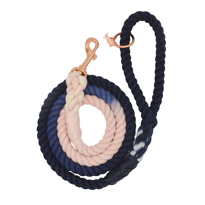 Sassy Woof Rope Dog Leash, Moonlight, 5 ft. Long, 1 in. Wide